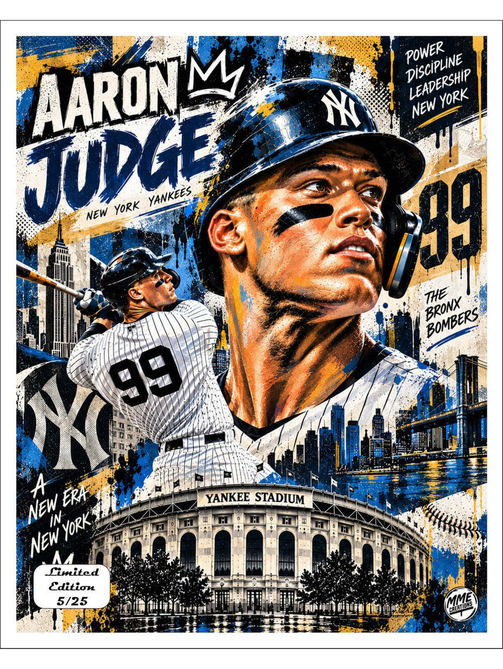 4695 Aaron Judge Avant-Garde Collection Limited Edition /25 8x10 Sports Print